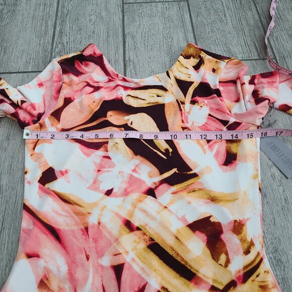 Jennifer Lopez Collection Women's Vibrant Long Sleeve Bodycon Dress Size S NWT - Picture 9 of 16